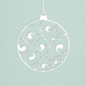 laser cut bauble decor aqua